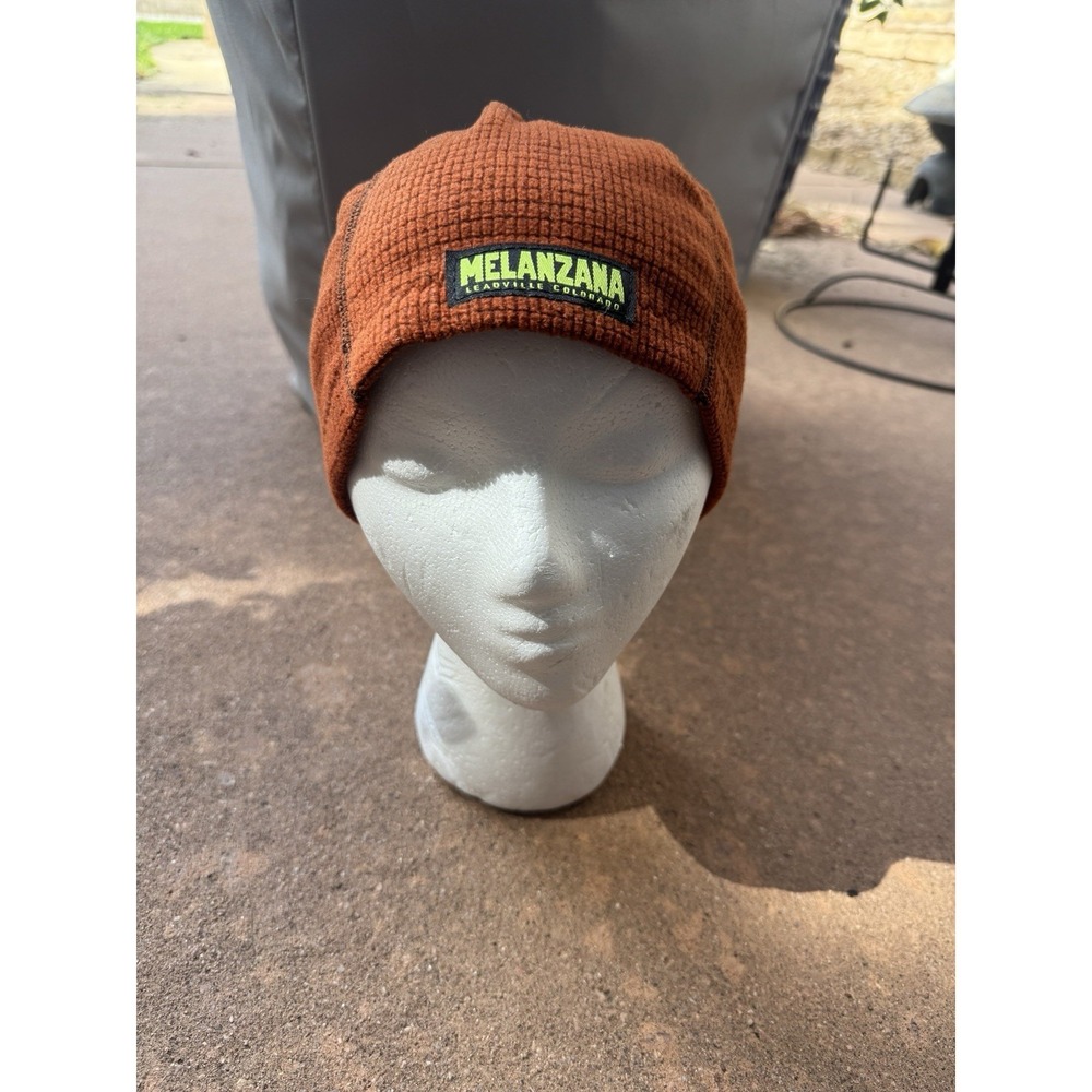 Melanzana Brown Solid Beanie Hat Size M Unisex Adults Leadville Colorado